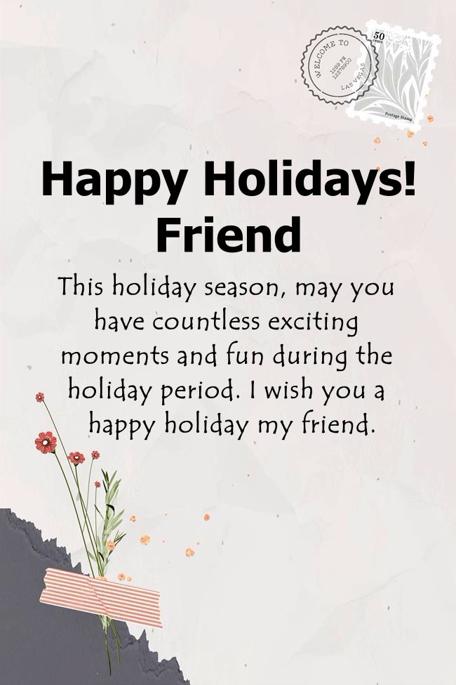 holiday mesages for friends and family
