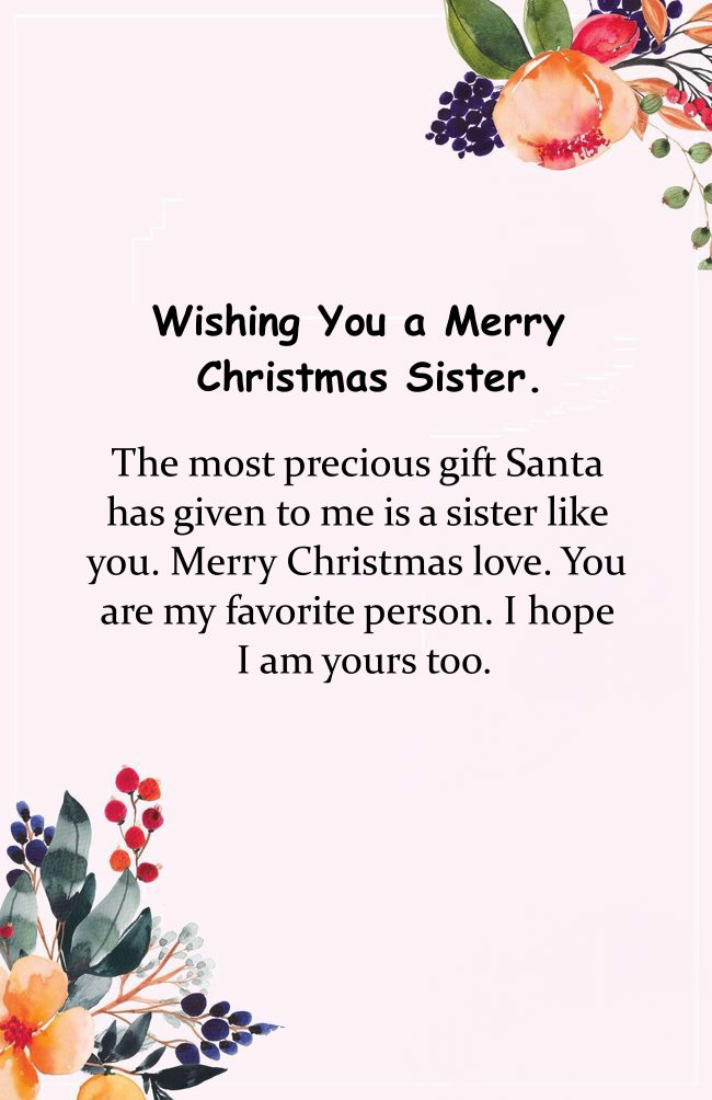 inspirational christmas messages for sisters