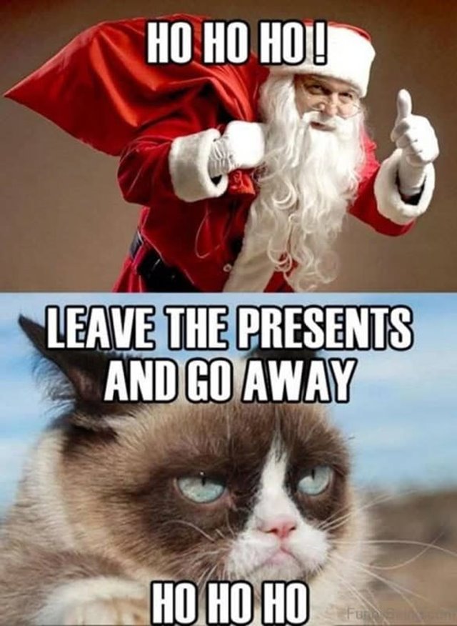 ho ho ho leave the presents and go away ho ho ho funny christmas meme Funny Merry Christmas Memes Ideas And Merry Christmas With Images