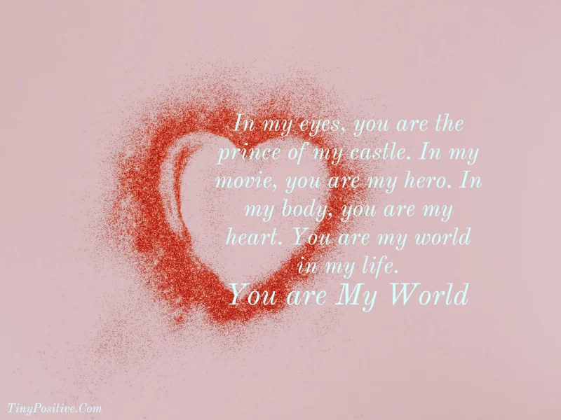 know that you are my world quotes
