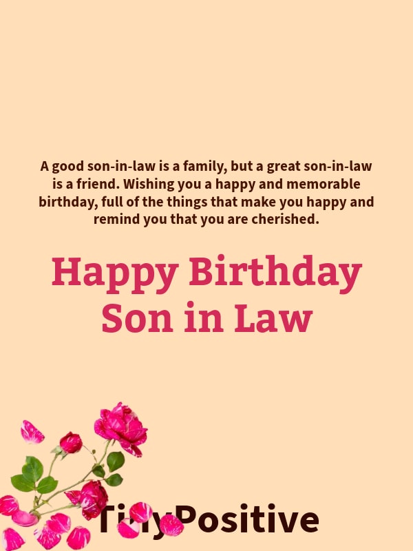 70 Heart Touching Happy Birthday Son in Law Wishes – Tiny Positive