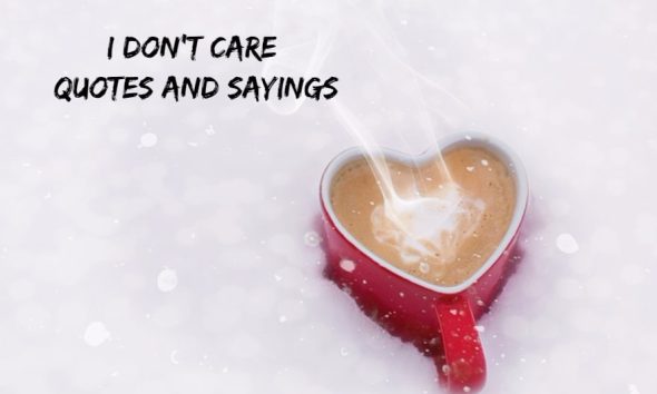 I Don’t Care Quotes and Sayings