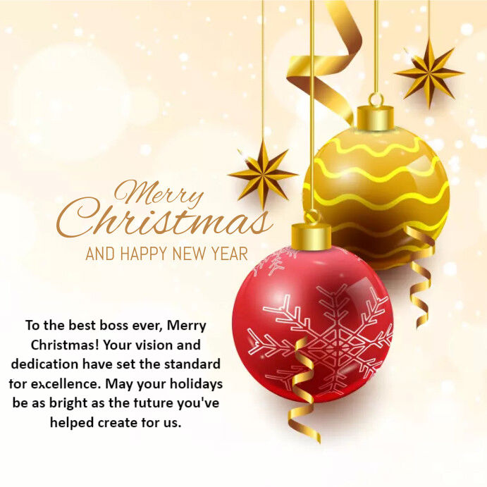 Heartfelt christmas wishes for boss and colleagues