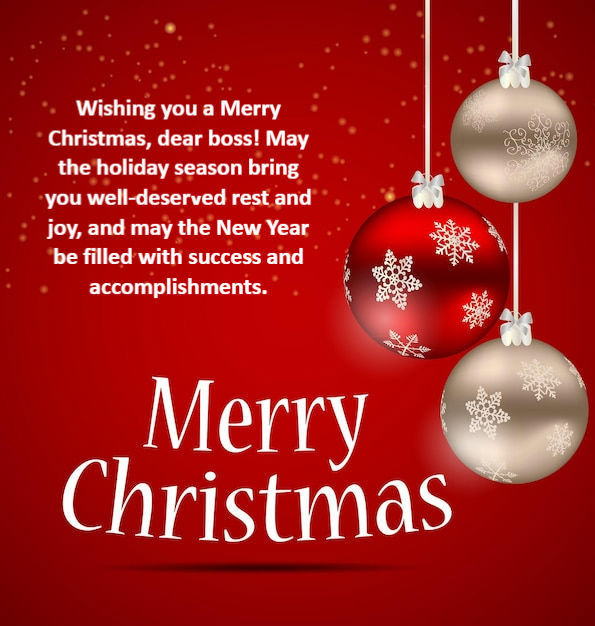 Short heartfelt christmas wishes for boss